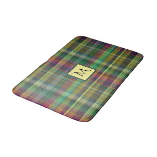 Pset Tartan Geel Roze Groen Badmat