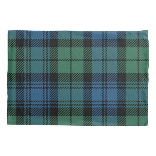 Pset Tartan Green Blue Pattern New Home Kussensloop (Achterkant-Links)