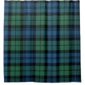 Pset Tartan Green Blue Pattern Rustic Campbell Douchegordijn (Voorkant)