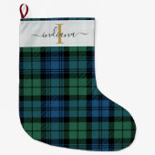 Pset Tartan Green Campbell Feestdagen voor kerstmi Grote Kerstsok (Voorkant)