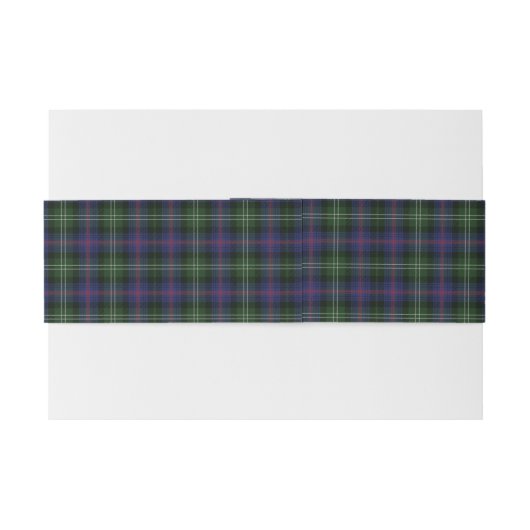 Pset Tartan Green Paars Check Clan Sutherland Uitnodigingen Wikkel (Achterkant Voorbeeld)