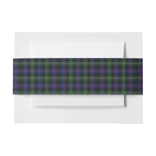 Pset Tartan Green Paars Check Clan Sutherland Uitnodigingen Wikkel
