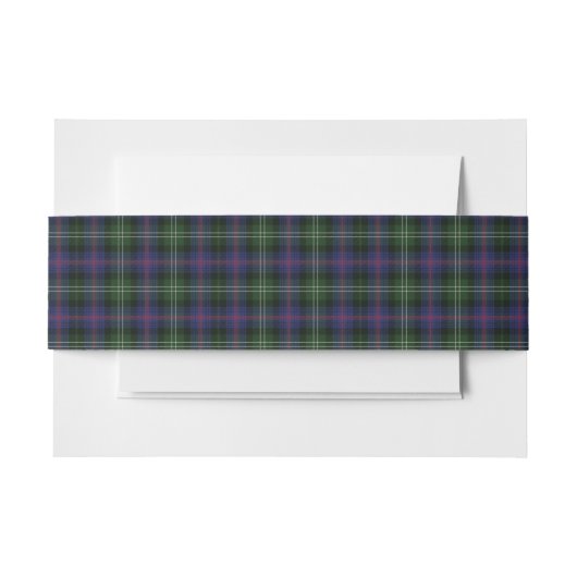 Pset Tartan Green Paars Check Clan Sutherland Uitnodigingen Wikkel (Voorkant Voorbeeld)