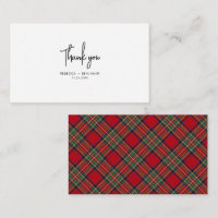 Pset Tartan Green Red Rustic Weddenschap Bedankt