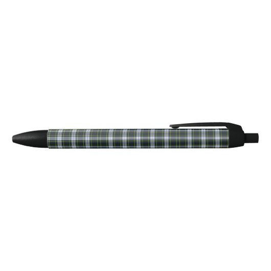 Pset Tartan Green White Black Coarbeider Zwarte Inkt Pen (Bovenkant)