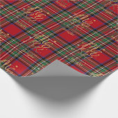 Pset Tartan Merry en heldere kerstFeestdagen Cadeaupapier (Hoek)
