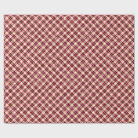 Pset Tartan Pattern Kerstmis Cadeaupapier (Vlak)