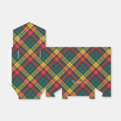 Pset Tartan Pattern Red Green Modern Party Bedankdoosjes (Uitgevouwen)
