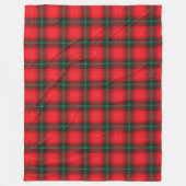 Pset Tartan Red Black Pattern Traditioneel Fleece Deken (Voorkant)