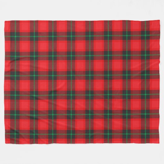 Pset Tartan Red Black Pattern Traditioneel Fleece Deken (Voorkant (Horizontaal))