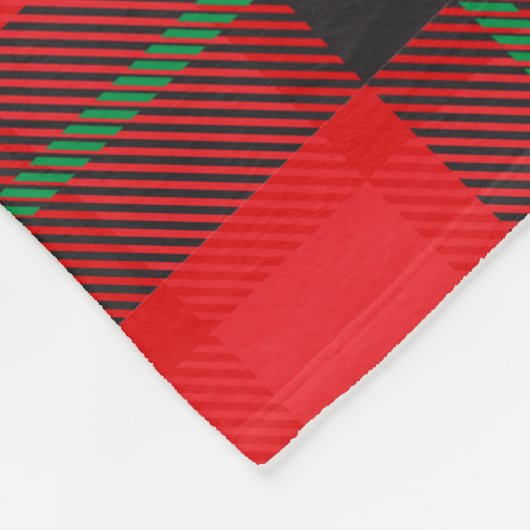 Pset Tartan Red Black Pattern Traditioneel Fleece Deken (Hoek)