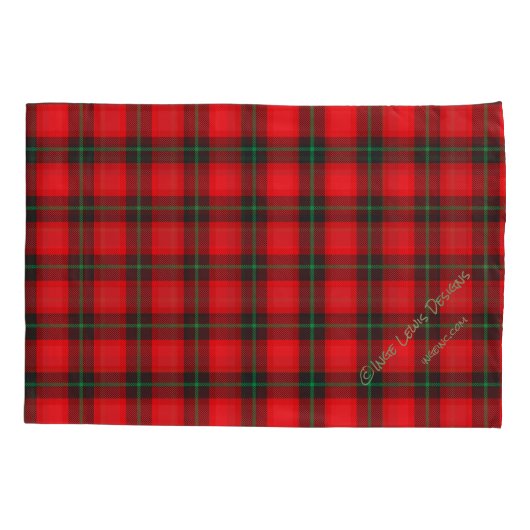 Pset Tartan Red Black Pattern Trendy Kussensloop (Achterkant)