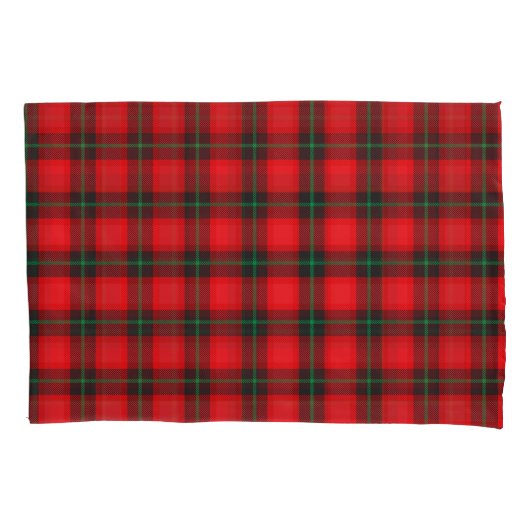 Pset Tartan Red Black Pattern Trendy Kussensloop (Voorkant)