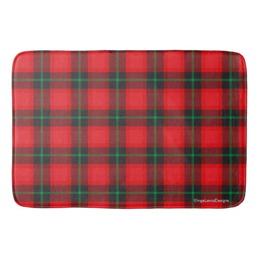 Pset Tartan Red, Black Scottish Trendy Badmat (Voorkant)
