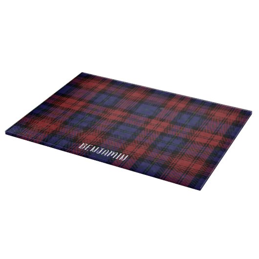 Pset Tartan Red Paars Clan MacLachlan Check Snijplank (Hoek)