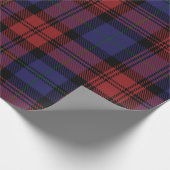 Pset Tartan Red Paars Holiday Rustisch Cadeaupapier (Hoek)