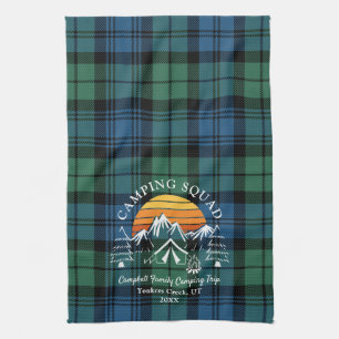 Pset Tartan Retro Family Camping Squad Campbell Theedoek