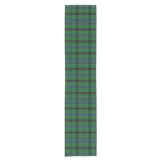 Pset Tartan Rustic Clan Davidson Party Korte Tafelloper (Voorkant)