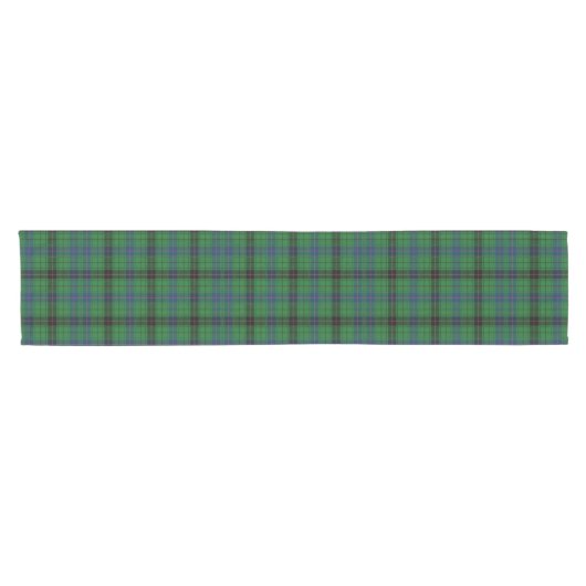 Pset Tartan Rustic Clan Davidson Party Korte Tafelloper (Horizontaal)