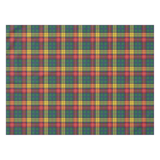 Pset Tartan Scottish Clan Buchanan Check Tafelkleed (Voorkant (Horizontaal))