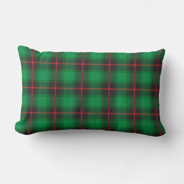 Pset Tartan Scottish Green Red Traditional Kussen (Voorkant)