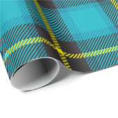 Pset Tartan Scottish Pattern Blue Yellow Black Cadeaupapier (Rol Hoek)