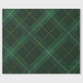 Pset Tartan Walsh Kerstgroen patroon Cadeaupapier (Vlak)