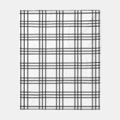  Pset Tartan Zwart-wit Fleece Deken (Voorkant)