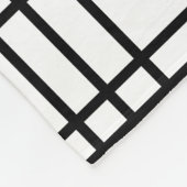  Pset Tartan Zwart-wit Fleece Deken (Hoek)