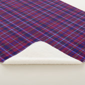 Pset Tarten Maroon en Blue Sherpa Deken (3/4)