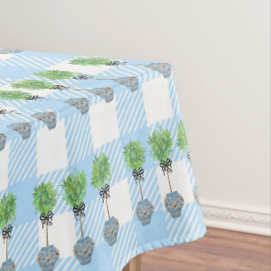 Pset Topiaries Blue en White Ginger Jar Tafelkleed