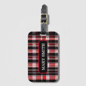 Pset Trendy Abstract Red Black Collectie Bagagelabel (Voorkant (verticaal))