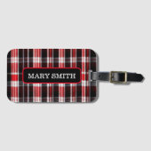 Pset Trendy Abstract Red Black Collectie Bagagelabel (Voorkant (horizontaal))