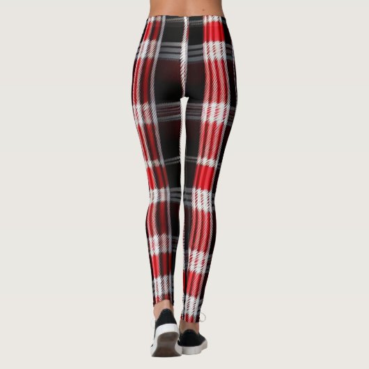 Pset Trendy Abstract Red Black Collectie Leggings (Achterkant)