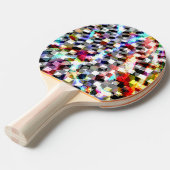 Pset twisted onder gekleurde vlekken, schandalige  tafeltennisbatje (Voorkant Gekanteld)