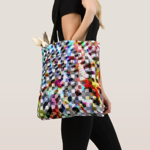 Pset twisted onder gekleurde vlekken, schandalige  tote bag