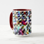 Pset verdraaid onder gekleurde vlekken, schandalig mok (Voorkant links)