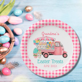 Pset Waterverf Floral Market Truck Easter Papieren Bordje