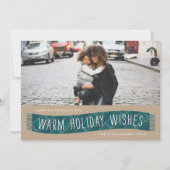 Pset Winter Scarf Holiday Kaart - Blauwgroen (Voorkant)