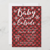 Pset Winter Snowflake Baby Shower Invitations Kaart (Voorkant)