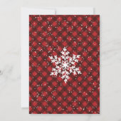 Pset Winter Snowflake Baby Shower Invitations Kaart (Achterkant)