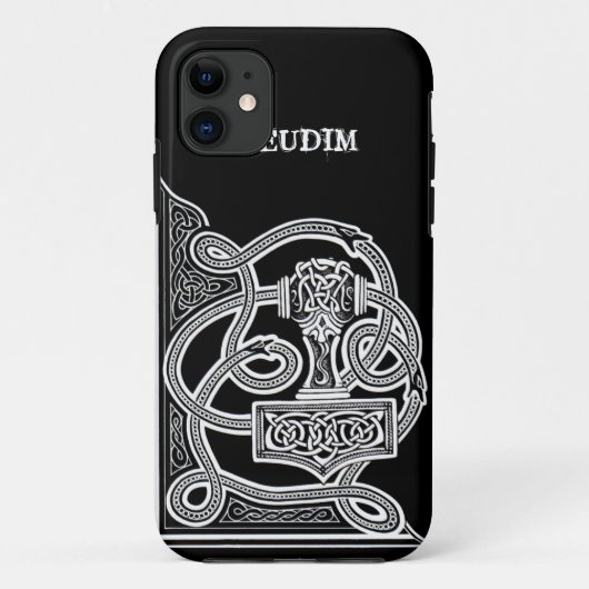 Pseudim Mjolnir Black Case-Mate iPhone Case (Achterkant)