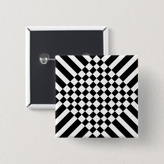 pseudo-schaakbord vierkante button 5,1 cm (Voorkant /achterkant)