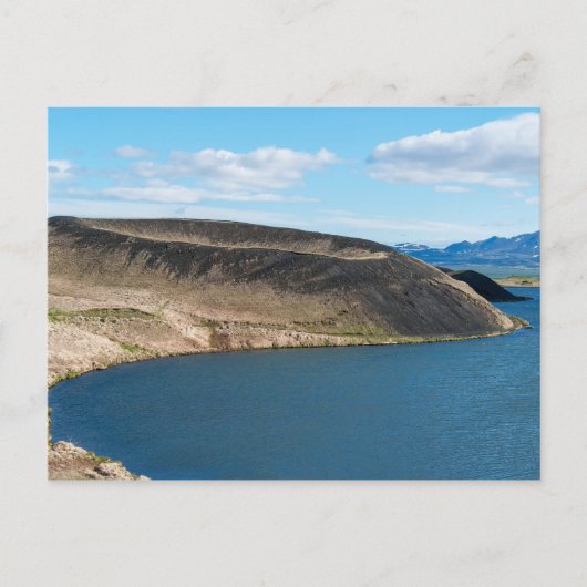 Pseudokraters in het meer Myvatn-IJsland Briefkaart (Voorkant)