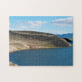 Pseudokraters in het meer Myvatn-IJsland Legpuzzel