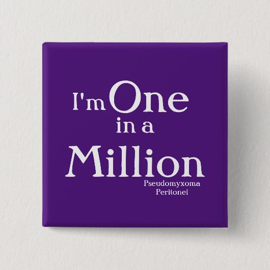 Pseudomyxoma Peritonei Button (BESTRIJDING VAN KAN (Voorkant)