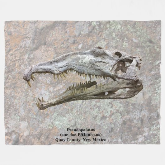 Pseudopalatus - Fossil - Quay County, New Mexico Fleece Deken (Voorkant (Horizontaal))