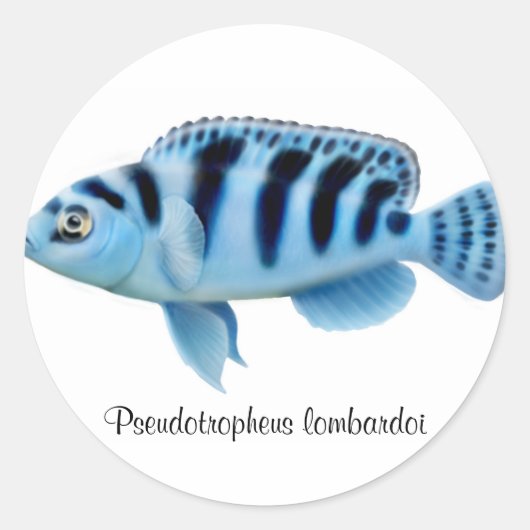 Pseudotropheus lombardoi African Cichlid Sticker (Voorkant)