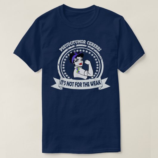 Pseudotumor cerebri niet voor het weke blauwe blad t-shirt (Design voorkant)
