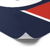 PSG Kleuren Gepersonaliseerd Poster van het Shirt (Hoek)